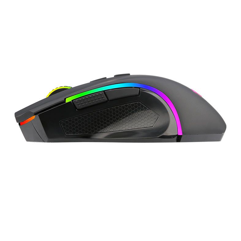 Mouse Gamer Redragon Griffin Pro, RGB, 4800DPI, 7 Botoes, Wireless, Preto, M602P-KS