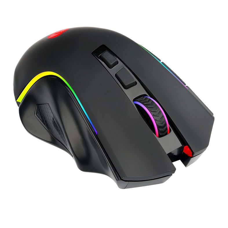 Mouse Gamer Redragon Griffin Pro, RGB, 4800DPI, 7 Botoes, Wireless, Preto, M602P-KS