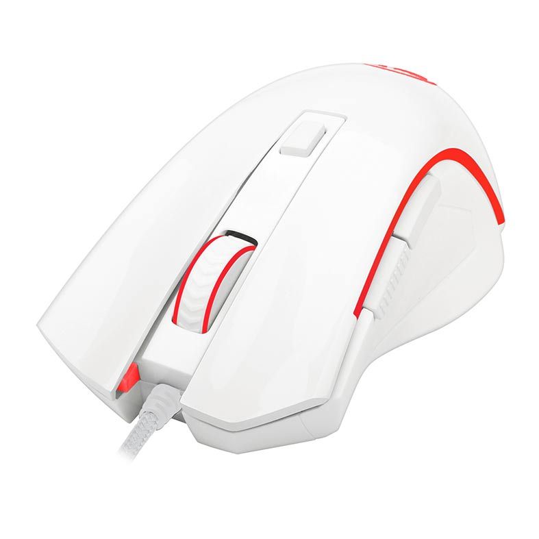 Mouse Gamer Redragon Nothosaur, Led Vermelho, 3200DPI, 6 Botoes, Lunar White, M606W