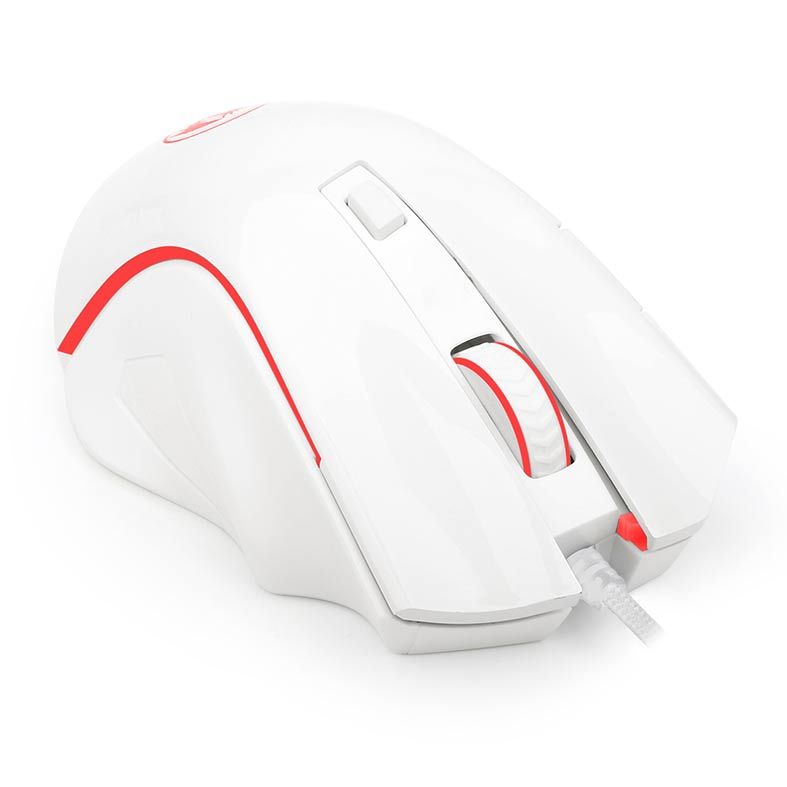 Mouse Gamer Redragon Nothosaur, Led Vermelho, 3200DPI, 6 Botoes, Lunar White, M606W