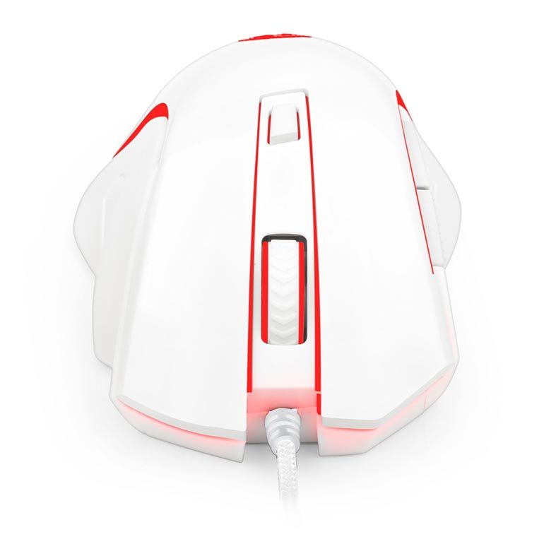 Mouse Gamer Redragon Nothosaur, Led Vermelho, 3200DPI, 6 Botoes, Lunar White, M606W