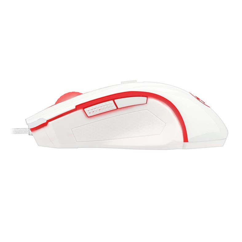 Mouse Gamer Redragon Nothosaur, Led Vermelho, 3200DPI, 6 Botoes, Lunar White, M606W