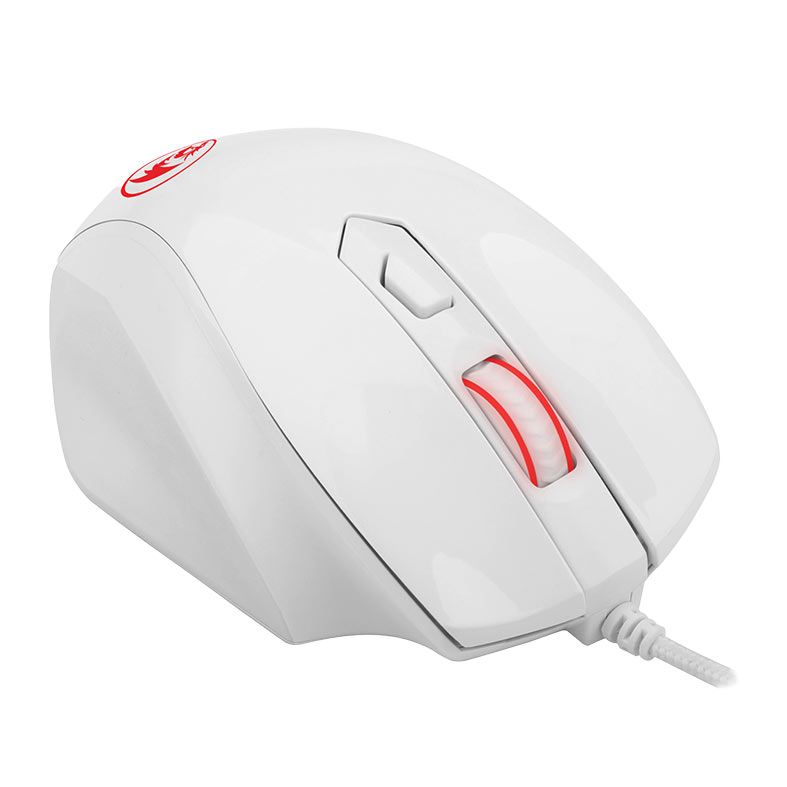 Mouse Gamer Redragon Tiger 2, Led Vermelho, 3200DPI, 6 Botoes, Branco, M709W
