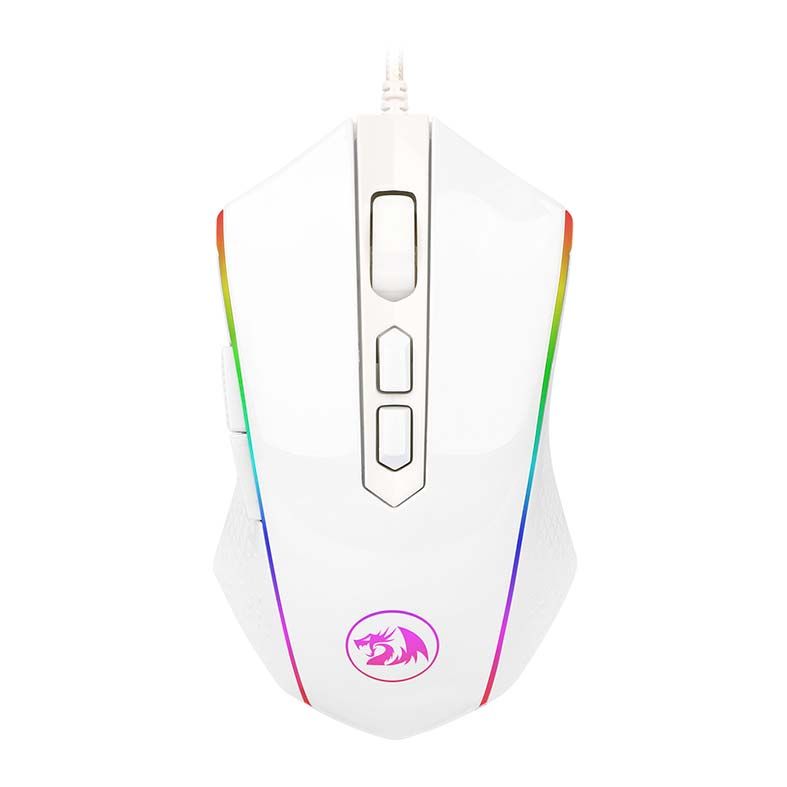 Mouse Gamer Redragon Memeanlion Lunar White RGB 10000DPI, M710W-RGB