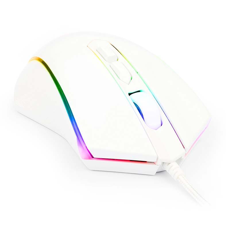 Mouse Gamer Redragon Memeanlion Lunar White RGB 10000DPI, M710W-RGB