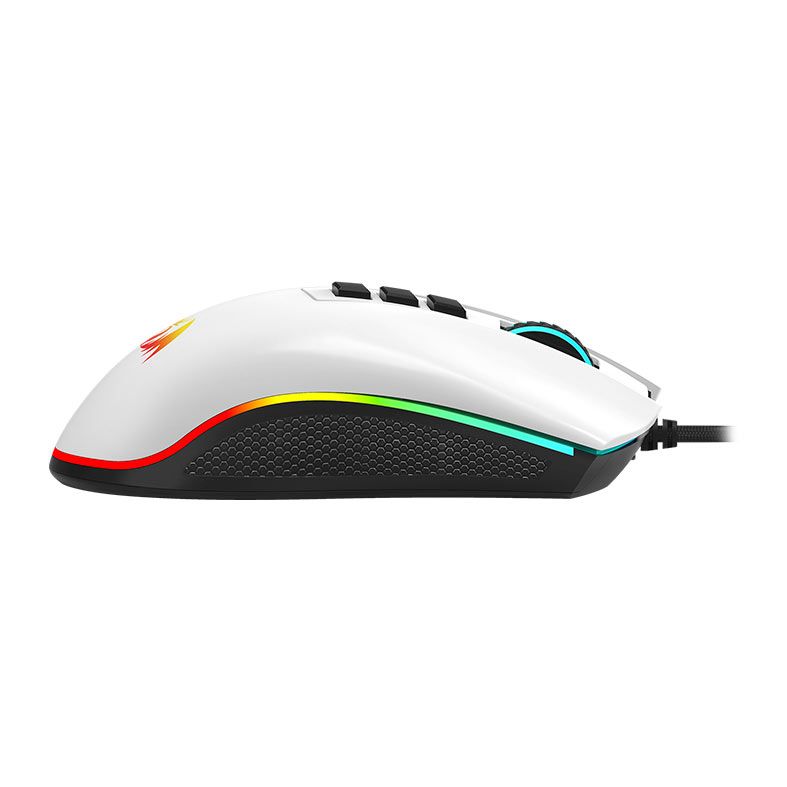 Mouse Gamer Redragon Cobra V2 Special Edition Cypher, RGB, 12400DPI, 8 Botoes, Branco e Preto, M711A-RGB
