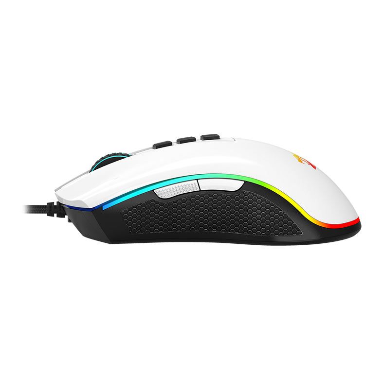 Mouse Gamer Redragon Cobra V2 Special Edition Cypher, RGB, 12400DPI, 8 Botoes, Branco e Preto, M711A-RGB