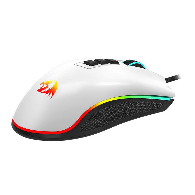 Mouse Gamer Redragon Cobra V2 Special Edition Cypher, RGB, 12400DPI, 8 Botoes, Branco e Preto, M711A-RGB