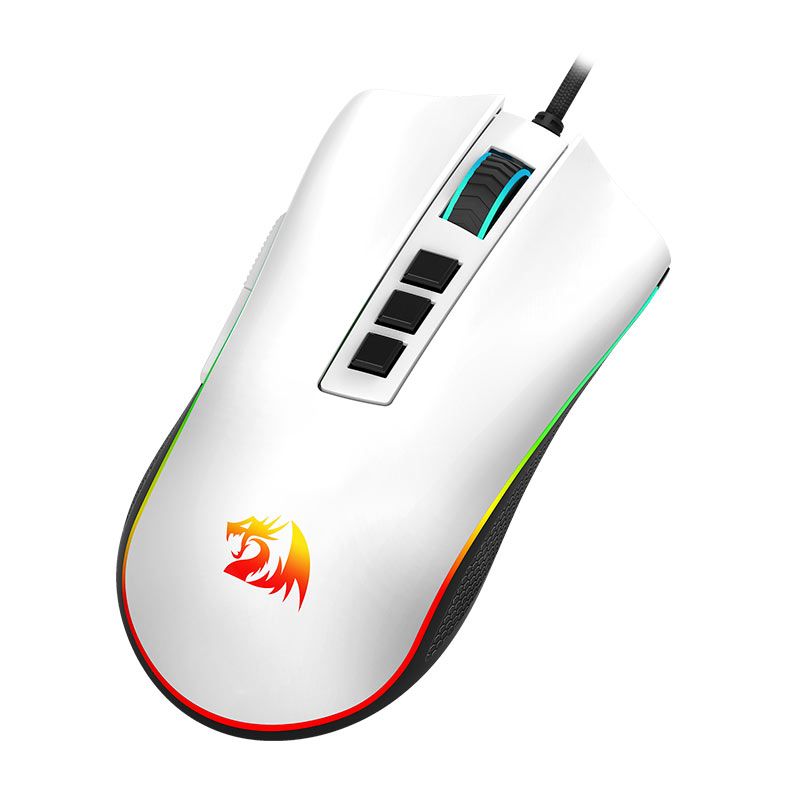 Mouse Gamer Redragon Cobra V2 Special Edition Cypher, RGB, 12400DPI, 8 Botoes, Branco e Preto, M711A-RGB