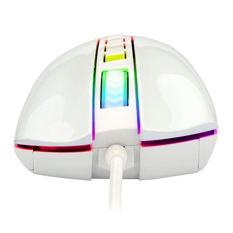 Mouse Gamer Redragon King Cobra Lunar White, RGB, 24000DPI, 8 Botoes, M711W-FPS