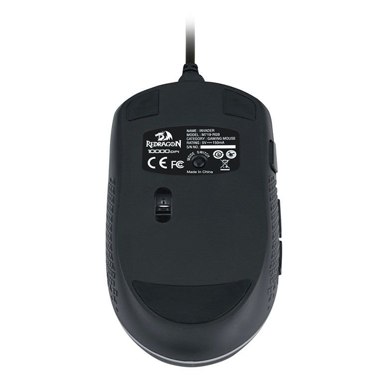 Mouse Gamer Redragon Invader Chroma RGB 10000DPI, M719-RGB