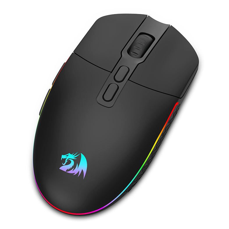 Mouse Gamer Redragon Invader Pro, RGB, 10000DPI, 8 Botoes, Wireless, Preto, M719RGB-PRO