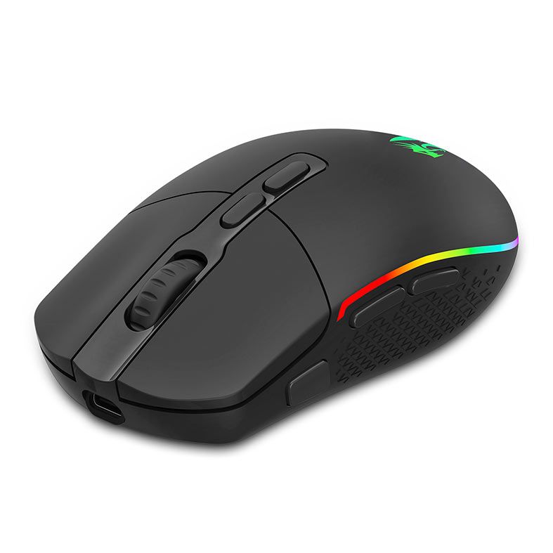 Mouse Gamer Redragon Invader Pro, RGB, 10000DPI, 8 Botoes, Wireless, Preto, M719RGB-PRO