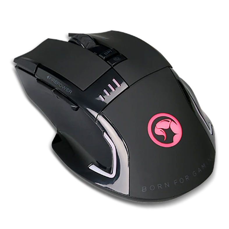 Mouse Gamer Marvo M720W, Rainbow, Wireless, 4800DPI, 8 Botoes, Preto, M720W