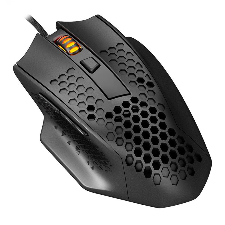 Mouse Redragon Bomber, 12400DPI, 6 Botoes, USB, Preto, M722