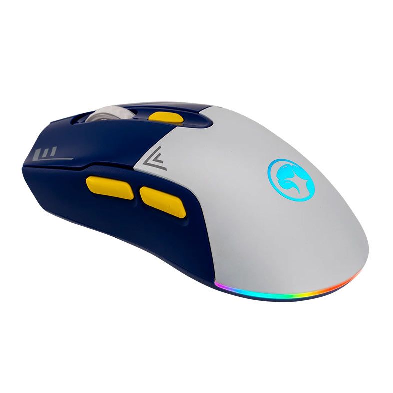 Mouse Gamer Marvo Duke 20, RGB, Wireless, 4800DPI, 7 Botoes, Branco, M803W-WB