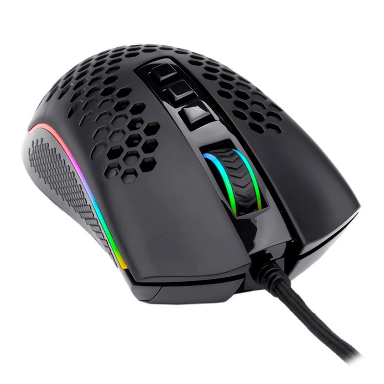 Mouse Gamer Redragon Storm RGB 12400DPI Preto, M808-RGB
