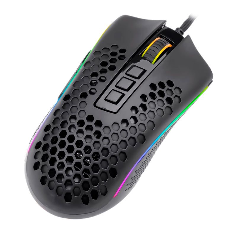 Mouse Gamer Redragon Storm RGB 12400DPI Preto, M808-RGB
