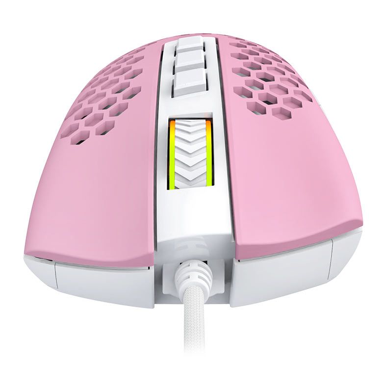 Mouse Gamer Redragon Storm, RGB, 12400DPI, 8 Botoes, Rosa e Branco, M808PW-RGB