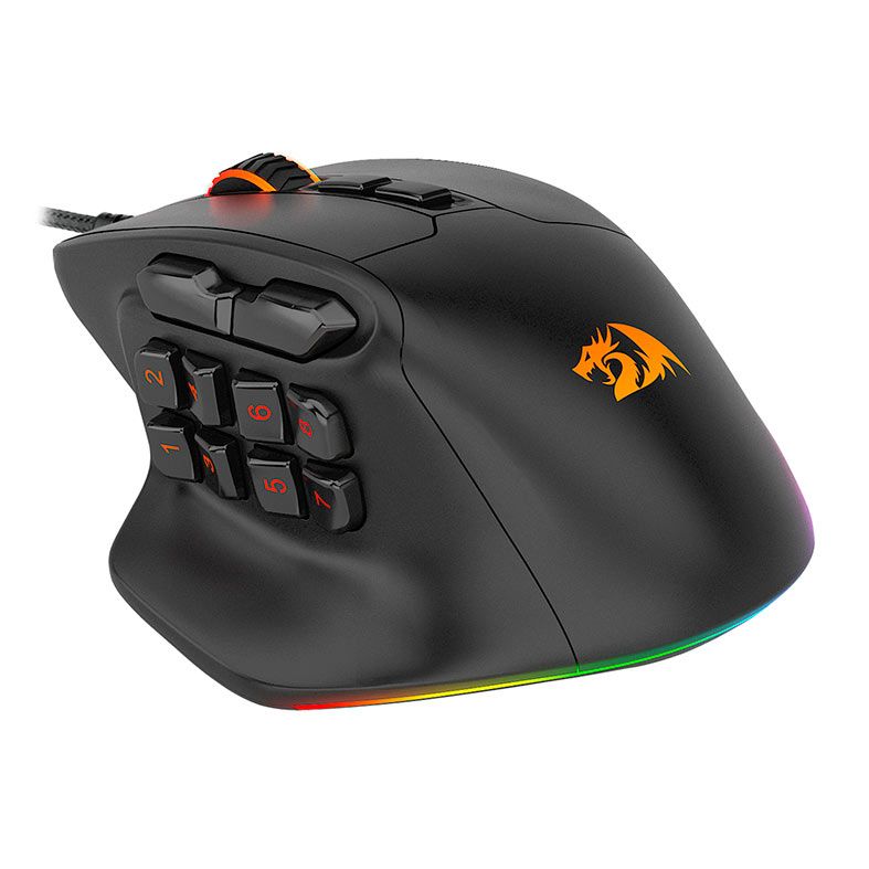 Mouse Gamer Redragon Aatrox, RGB, 12400DPI, 15 Botoes, Preto, M811-RGB