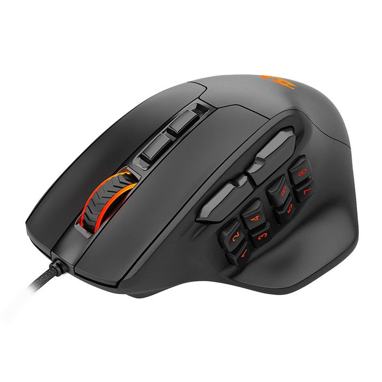 Mouse Gamer Redragon Aatrox, RGB, 12400DPI, 15 Botoes, Preto, M811-RGB