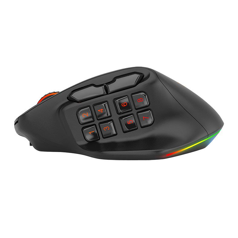 Mouse Gamer Redragon Aatrox Pro, RGB, 26000DPI, 15 Botoes, Wireless, Preto, M811RGB-PRO