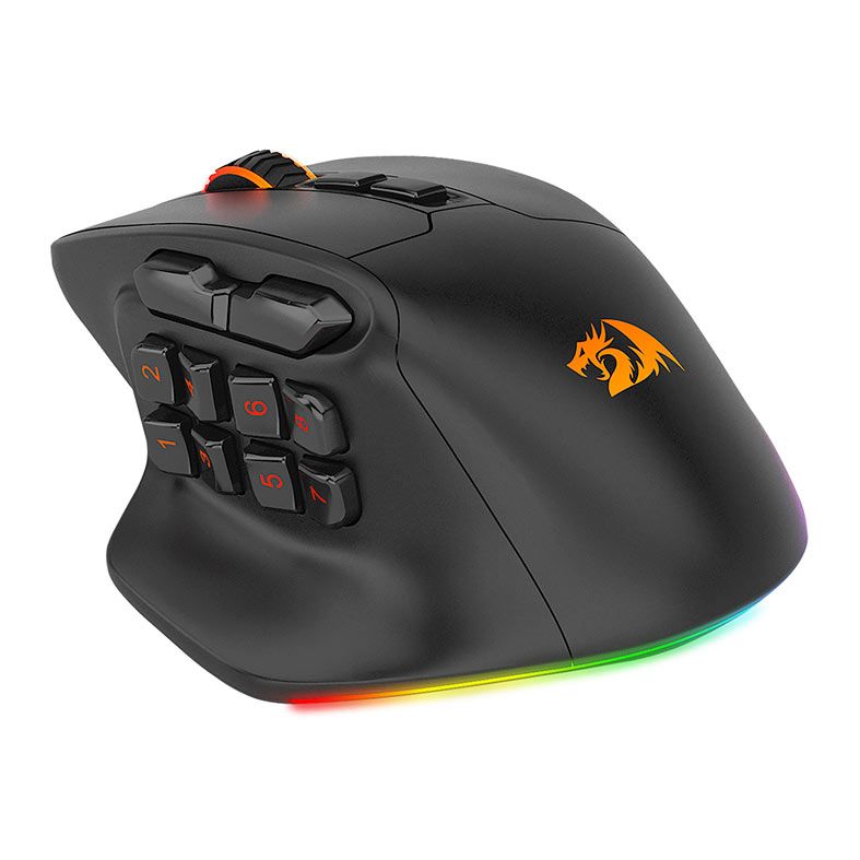 Mouse Gamer Redragon Aatrox Pro, RGB, 26000DPI, 15 Botoes, Wireless, Preto, M811RGB-PRO