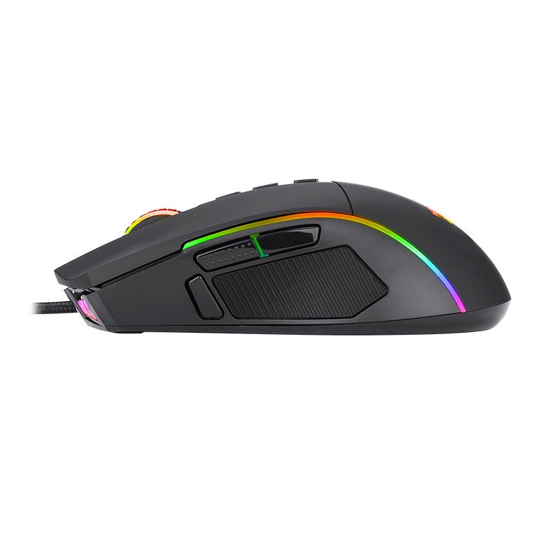 Mouse Gamer Redragon Plank , RGB, 16000DPI, 9 Botoes, USB, Preto, M812-RGB