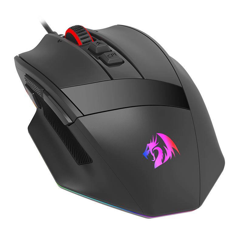 Mouse Gamer Redragon Rind, RGB, 16000DPI, 10 Botoes, Preto, M813-RGB