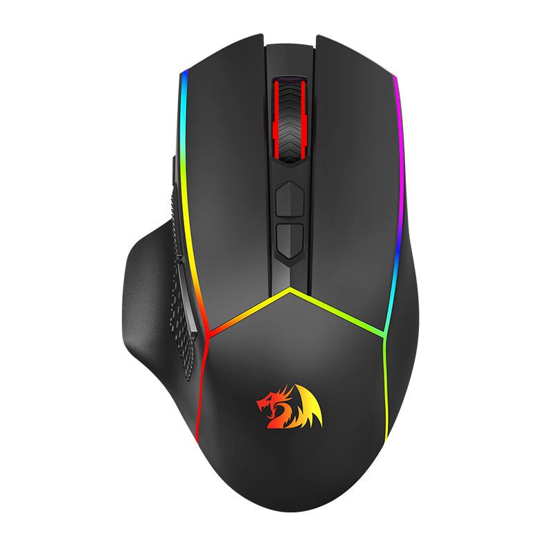 Mouse Gamer Redragon Axe Pro M814, RGB, 8000DPI, 8 Botoes, Preto, M814RGB-PRO