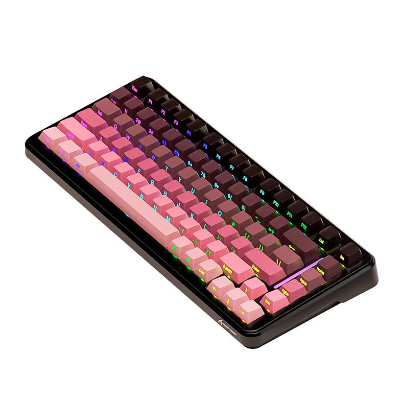 Teclado Mecanico Attack Shark M86, RGB, Switch Blueberry, Tri-Mode, Rosa, M86-PINK