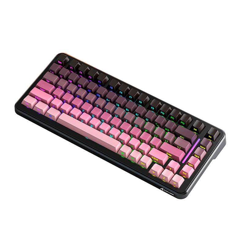 Teclado Mecanico Attack Shark M86, RGB, Switch Blueberry, Tri-Mode, Rosa, M86-PINK