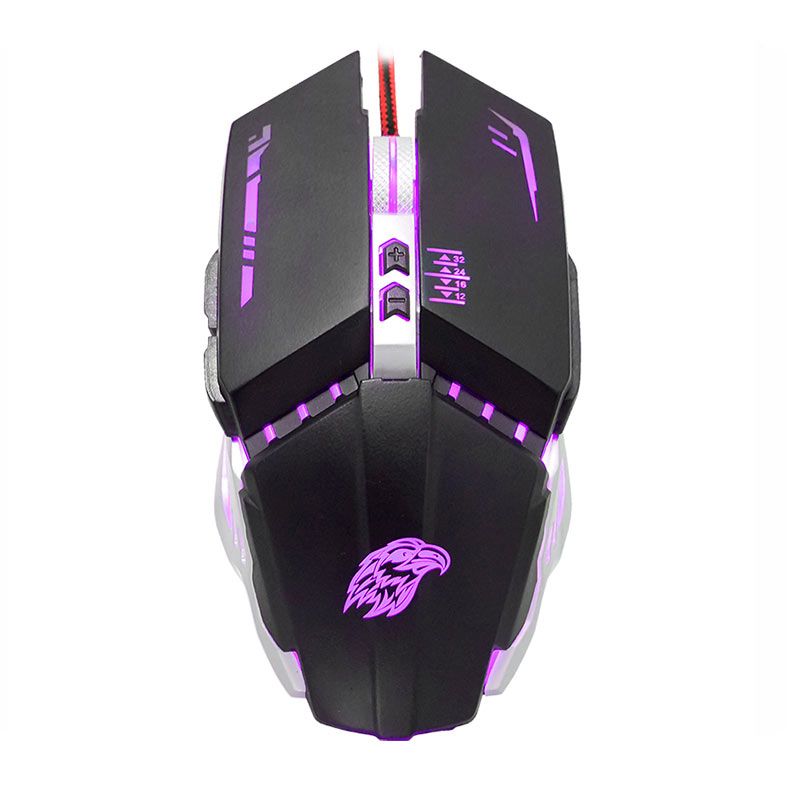 Mouse Gamer K-MEX M900, Rainbow, 3200DPI, 7 Botoes, Preto e Prata, M9000US0001CB0X
