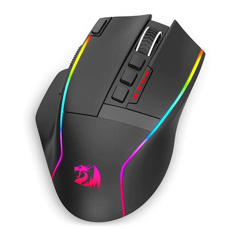Mouse Gamer Redragon Swain, RGB, 16000DPI, 9 Botoes, Wireless, Preto, M915RGB-WL