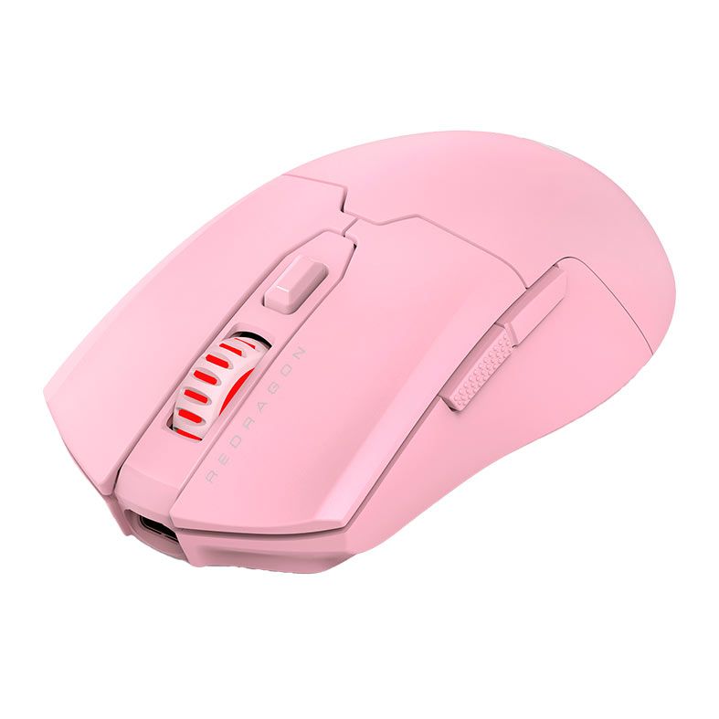 Mouse Gamer Redragon Fyzu Pro, 26000DPI, 6 Botoes, Wireless, Rosa, M995P-PRO