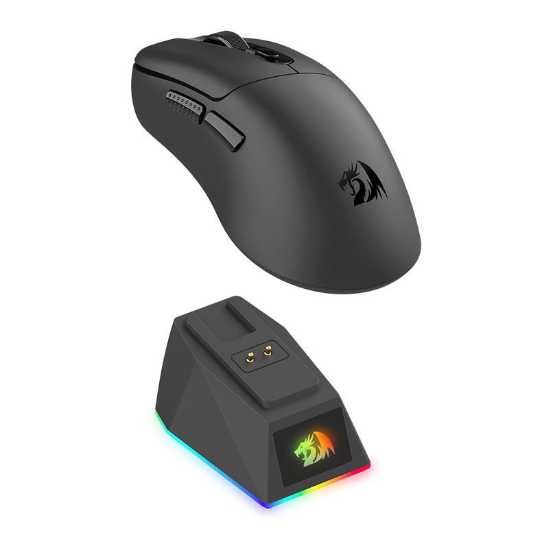 Mouse Gamer Redragon Ebony Standard, 24000DPI, 6 Botoes, Tri-Mode, Preto, M998-STD-1K