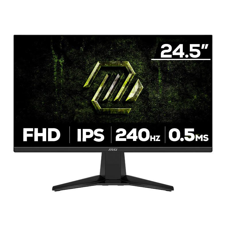 Monitor Gamer MSI Mag, 24.5 Pol, IPS, FHD, 0.5ms, 240Hz, Adaptive-Sync, HDMI/DP, MAG-255F-X24