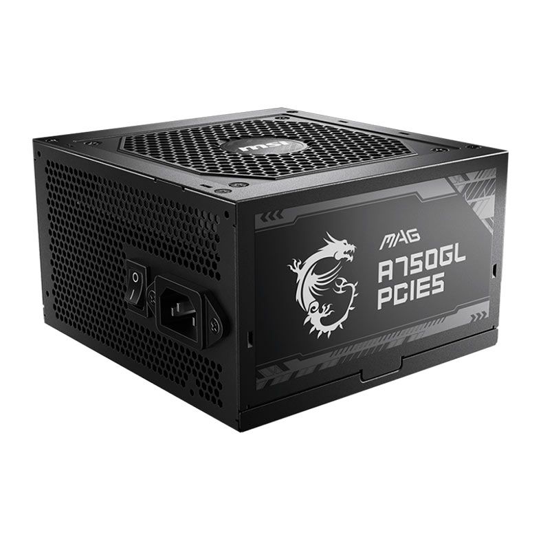 Fonte MSI MAG A750GL, 750W, Full-Modular, 80 Plus Gold, Preto, MAG-A750GL