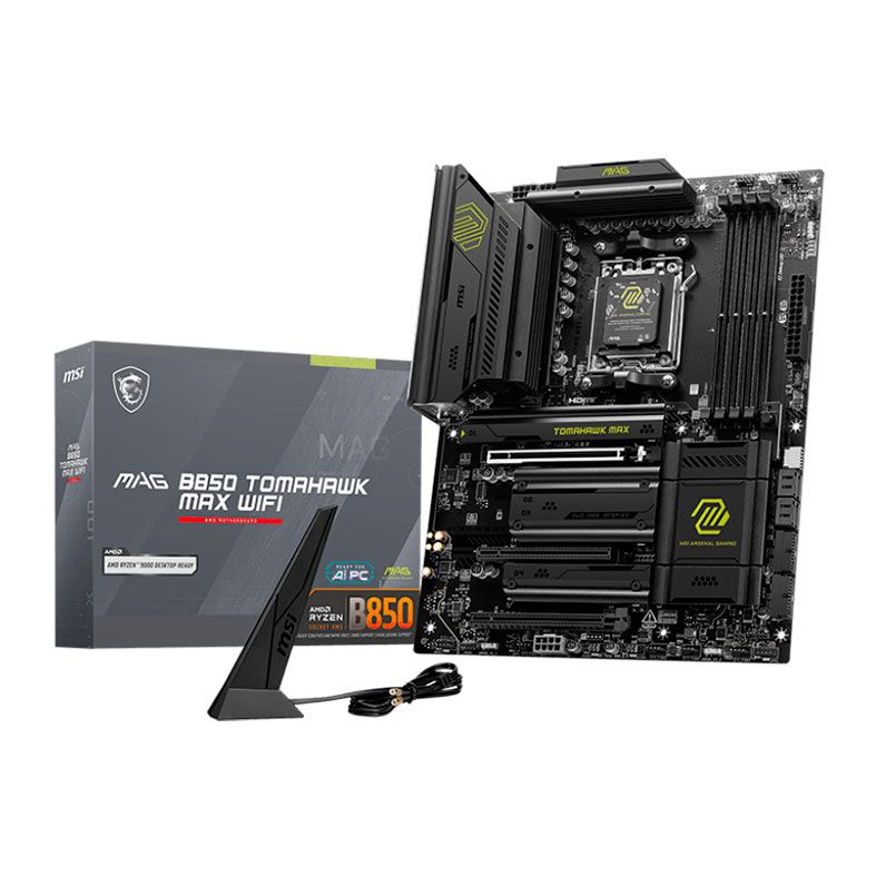 Placa Mae MSI MAG B850 Tomahawk Max WiFi, DDR5, Socket AMD AM5, ATX, Chipset AMD B850, MAG-B850-TOMAHAWK-MAX-WIFI