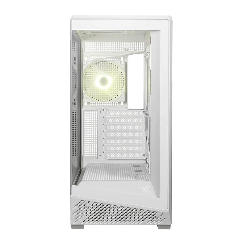 Gabinete Gamer MSI MAG Pano 130R PZ, ARGB, Mid-Tower, Lateral de Vidro, Com 4 Fans, Branco, MAG-PANO-130R-PZ-WHITE