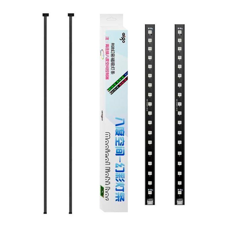 Kit Ventoinhas Pichau Gaming Feather X RGB 3x120mm + Barra de LED Aigo Magical Light Bar 2x30cm RGB