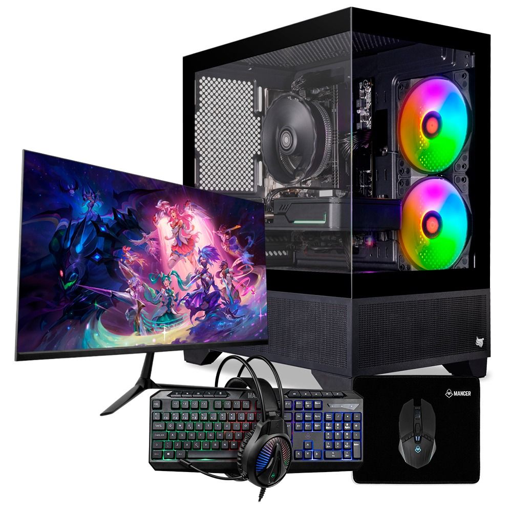 PC Gamer Mancer Assur XVIII, Intel Core i5, Radeon RX 580 8GB, 16GB DDR3, SSD 1TB + Monitor + Kit Periféricos
