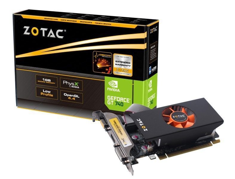 Placa de Video Zotac GeForce GT 740 1GB GDDR5 Low Profile 128-bit, ZT-71003-10L