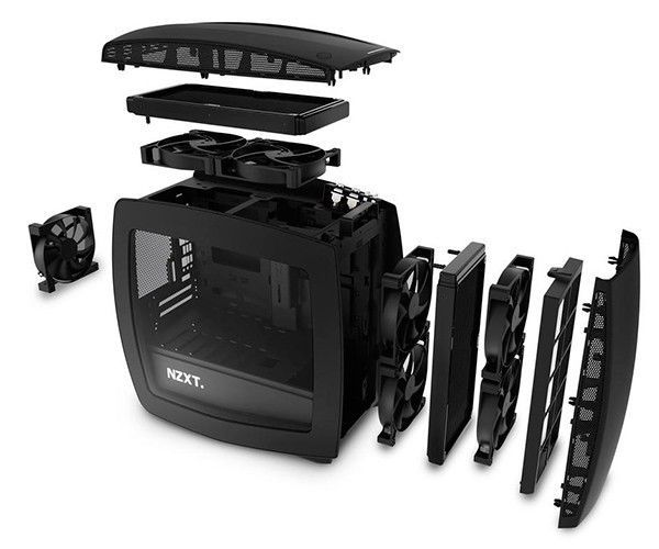Gabinete NZXT Manta Matte Black, CA-MANTW-M1