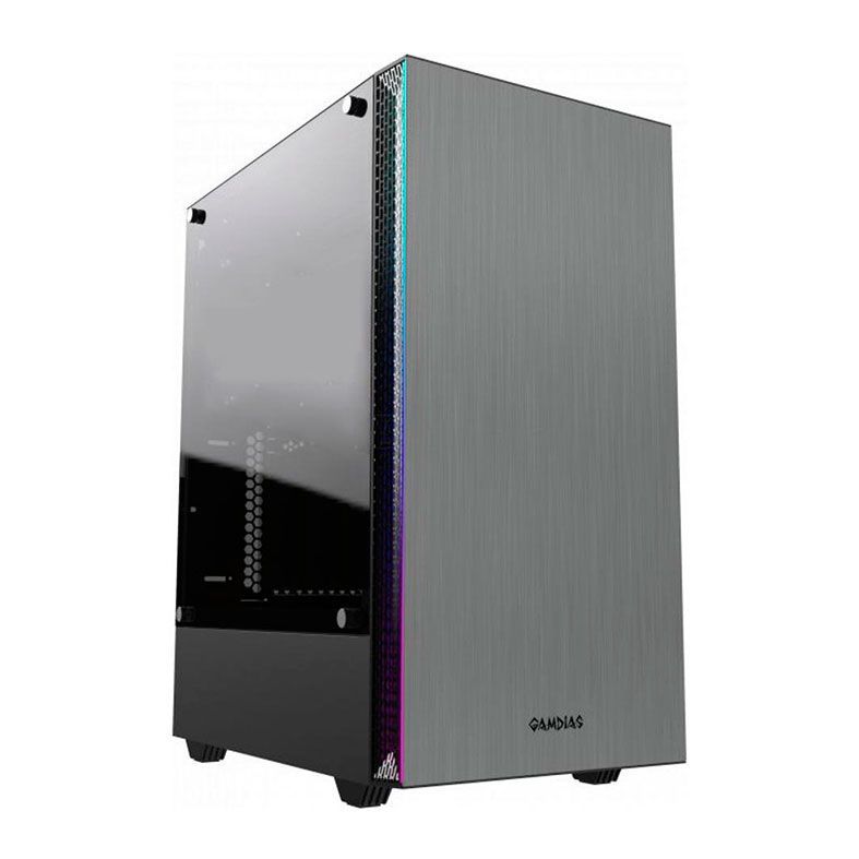 Gabinete Gamer Gamdias Mars E1 Lateral Vidro Temp Preto, MARS E1