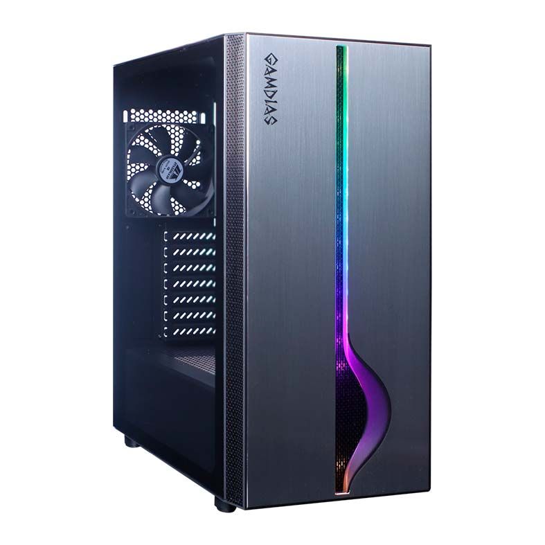 Gabinete Gamer Gamdias Mars M1 Lateral Vidro Temp Preto, MARS-M1