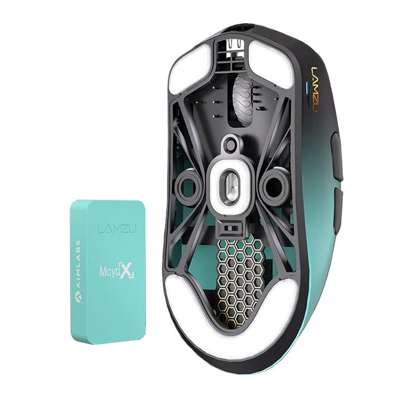 Mouse Gamer Lamzu Maya X, 8K, 30000DPI, 6 Botoes, Wireless, Aimlabs, MAYA-X-AIMLABS