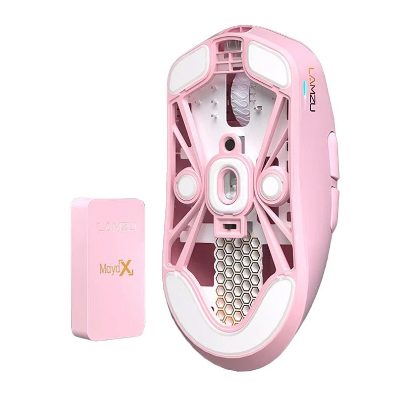 Mouse Gamer Lamzu Maya X, 8K, 30000DPI, 6 Botoes, Wireless, Light Pink, MAYA-X-LIGHT-PINK