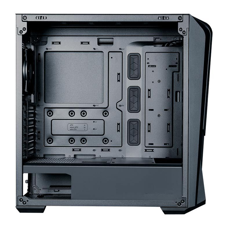Gabinete Gamer Cooler Master Masterbox 500, ARGB, Mid-Tower, Lateral de Vidro, Com 2 Fans, Preto, MB500-KGNN-S00