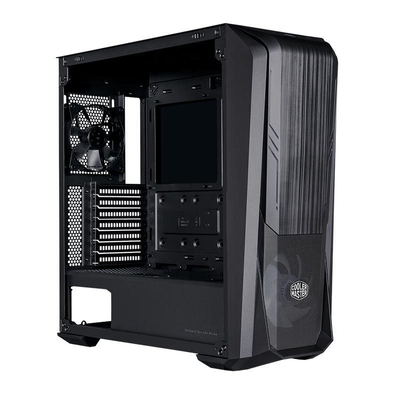 Gabinete Gamer Cooler Master Masterbox 500, ARGB, Mid-Tower, Lateral de Vidro, Com 2 Fans, Preto, MB500-KGNN-S00